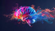 Abstract human brain full of creativity