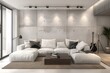 Stylish loft interior design of modern apartment. Interior mockup. Loft interior design. Generative AI