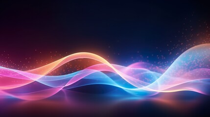 Canvas Print - capturing the illusion of movement, this image features flowing abstract waves in vibrant pink and b