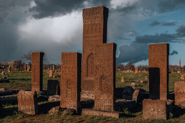 the heritage of seljuk architecture ruins view in Van Türkiye 