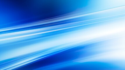 Canvas Print - captivating blue and white abstract lines flow across a dark background, suggesting speed and elegan
