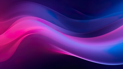 Canvas Print - this digital art showcases a beautiful abstract design with flowing waves in shades of blue, pink, a