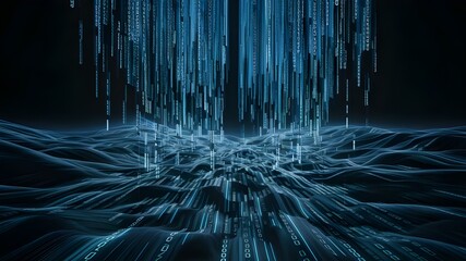 digital binary data technology background