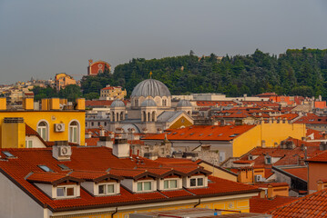 Wall Mural - Rooftops of houses in Italian town Trieste
