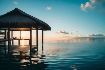 Wall Mural - sunset on the beach