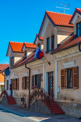 Canvas Print - Sunny day at Kostanjevica na Krki in Slovenia