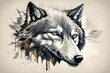 A visually stunning vector depiction of a wolf, distilled to its essential elements, conveying both strength and the essence of a free spirit