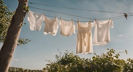 Poster - Laundry drying in the sun.