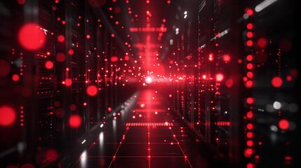 red abstract technology background