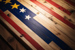 American Flag in Wood