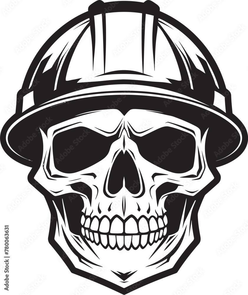 Skull Scaffold: Vector Logo Design for Site Safety Hard Hat Skull ...