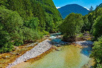 Poster - Summer day at Soca river in Slovenia