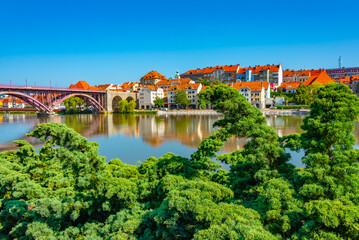 Wall Mural - Panorama view of Slovenian town Maribor