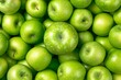 Green apple Raw fruit and vegetable backgrounds overhead perspective, part of a set collection of healthy organic fresh produce