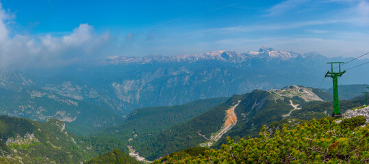 Wall Mural - Triglav national park viewed from Mount Vogel, Slovenia