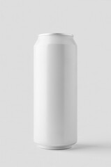 Canvas Print - White large tall beer or soda aluminum can mockup.