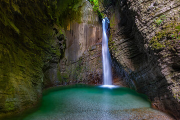 Sticker - View of Kozjak waterfall in Slovenia