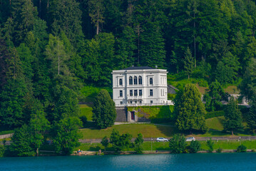 Sticker - Shore of lake Bled in Slovenia