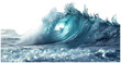 Massive Blue Wave in OceanTransparent PNG Background
