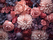 Floral textures from nature compose an abstract background
