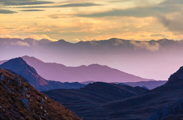 Canvas Print - Mountains silhouette