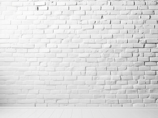 Wall Mural - Background wallpaper showcases the texture of a white brick wall