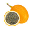 Granadilla isolated on white background with clipping path, full depth of field