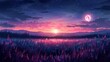 Stargazing Night Sky: Violet Wallpapers in Watercolor
