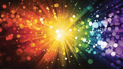 Fototapete - Vibrant abstract background depicting a burst of technology-themed colors