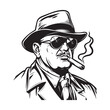 © Hera - Mafia boss with a cigar vector image, Illustration a Mafia boss with a cigar
