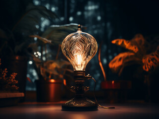 Glowing retro-style luxury light lamp for vintage decor