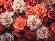 Top-down perspective captures blooming roses