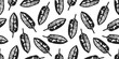 Black and white tropical seamless pattern with hand drawn ink banana leaves. Monochrome grunge textured exotic floral elements print for textile, wrapping paper, cover, surface, wallpaper