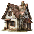 old house in the town isolated on transparent background