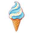 ice cream cone isolated on transparent background