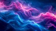 Swirling neon vapor waves illuminate the dark sky