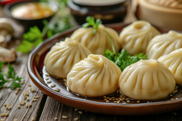 Wall Mural - baked chinese dumpling