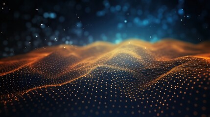 Wall Mural -  Abstract Particle in Digital IT Technology Background