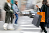 Fototapeta Nowy Jork - visiting shops in the city