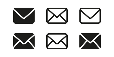 Poster - email message icon, mail envelope icon set. Email notification icon , new message sign. Web icons set
