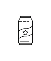 Wall Mural - beer can icon, vector best line icon.