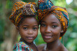 A happy African mother and daughter celebrating Mother's Day together.