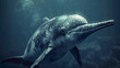 closeup of a Narwhal sitting calmly, hyperrealistic animal photography, copy space for writing