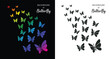 Background of butterfly flying  isolate vector illustration