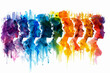 LGBTQ poster design pride month background. pride festival concepts. generative ai