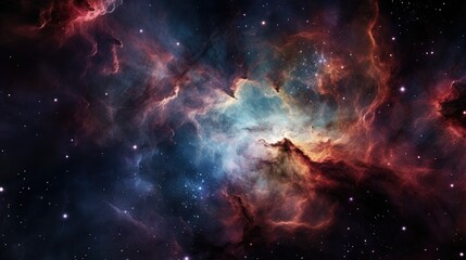 Poster - nebula in the universe background wallpaper, with cosmic details and colors of stars
