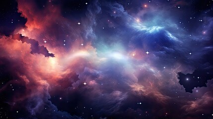 Aufkleber - cosmic nebula background, vibrant colors and intricate details filling the universe, celestial and awe-inspiring backdrop