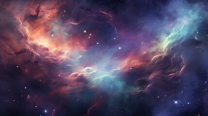 Aufkleber - cosmic nebula background, vibrant colors and intricate details filling the universe, celestial and awe-inspiring backdrop