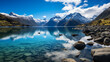 Liquid Serenity: Fjorde Tranquility - Mirrored Mountains in Glistening Water