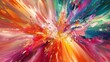 This colorful explosion represents the boundless energy and liveliness of the artists mind.